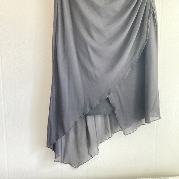 Joseph Ribkoff Dress Black  Asymmetrical Witchy Whimsigoth Dressy Party Sz 6 - Picture 5 of 13